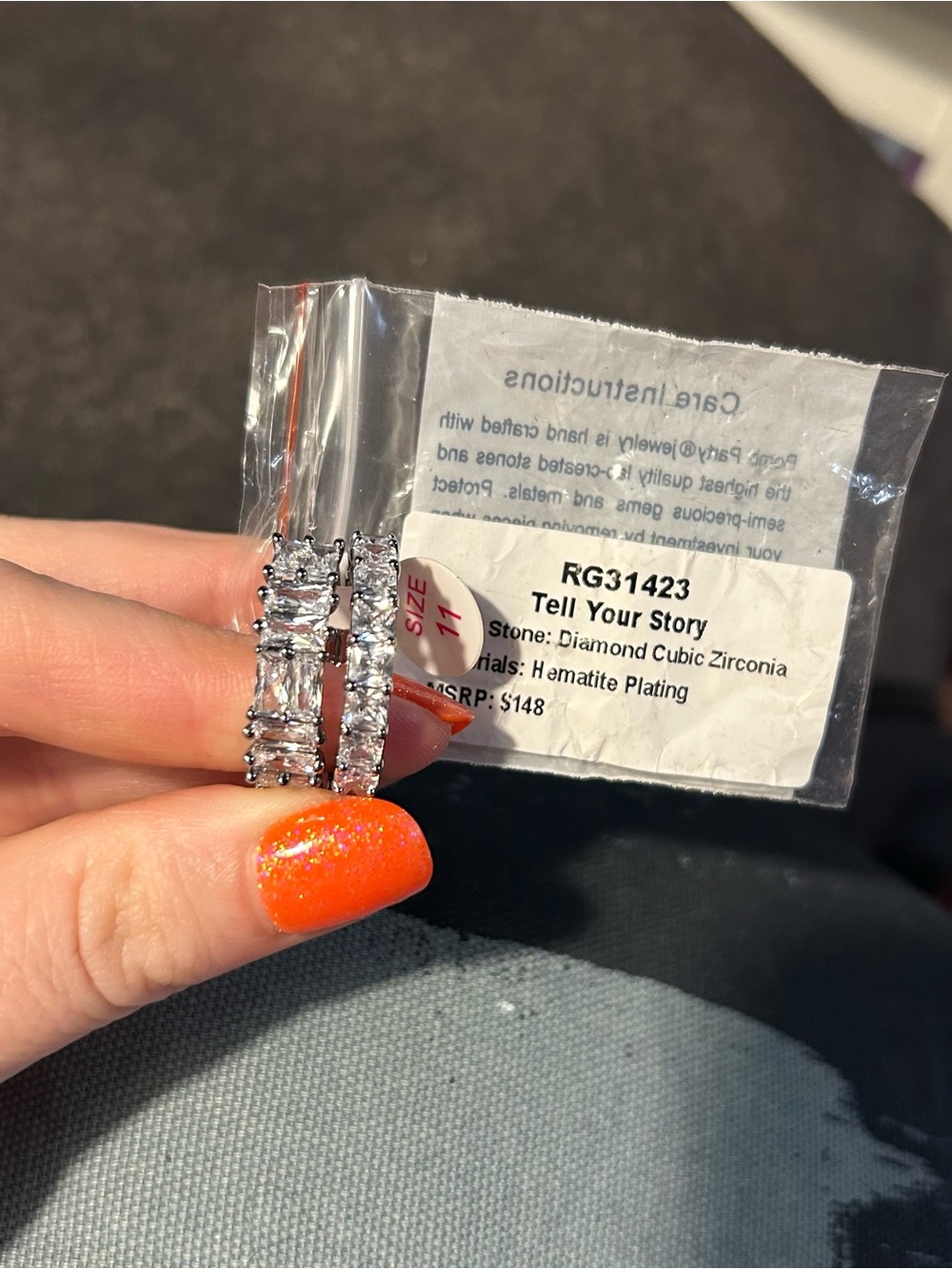 Silver Cubic Zirconia Rings - White